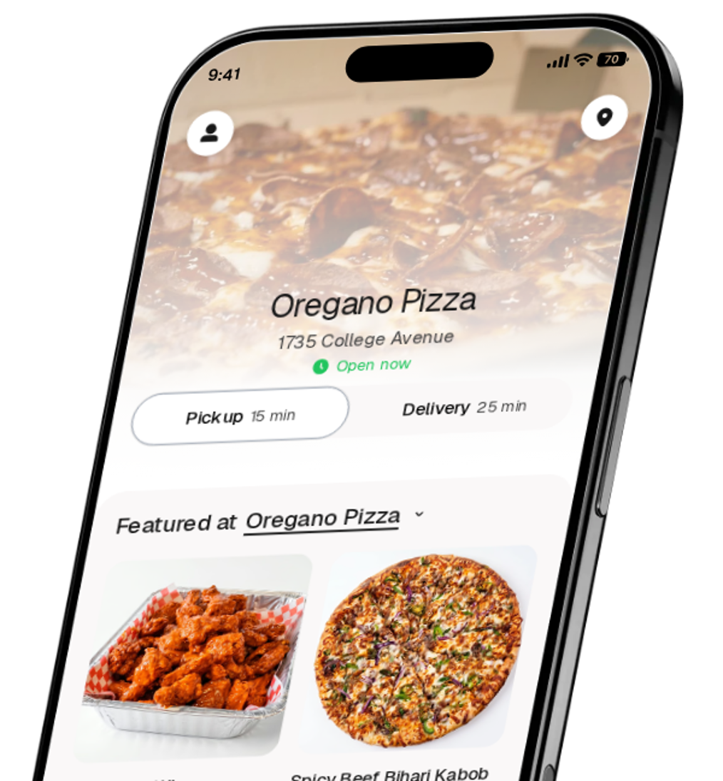 Oregano Pizza app preview